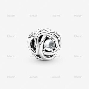 Pandora April Clear Eternity Circle Charm|Pendant